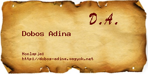 Dobos Adina névjegykártya